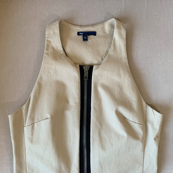 Gap Vena Cava Khaki Sleeveless Haleter Mini Dress Tan Black Beige Bohemian Boho - Picture 5 of 16